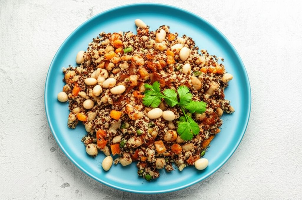 Spicy Veggie and White Bean Quinoa