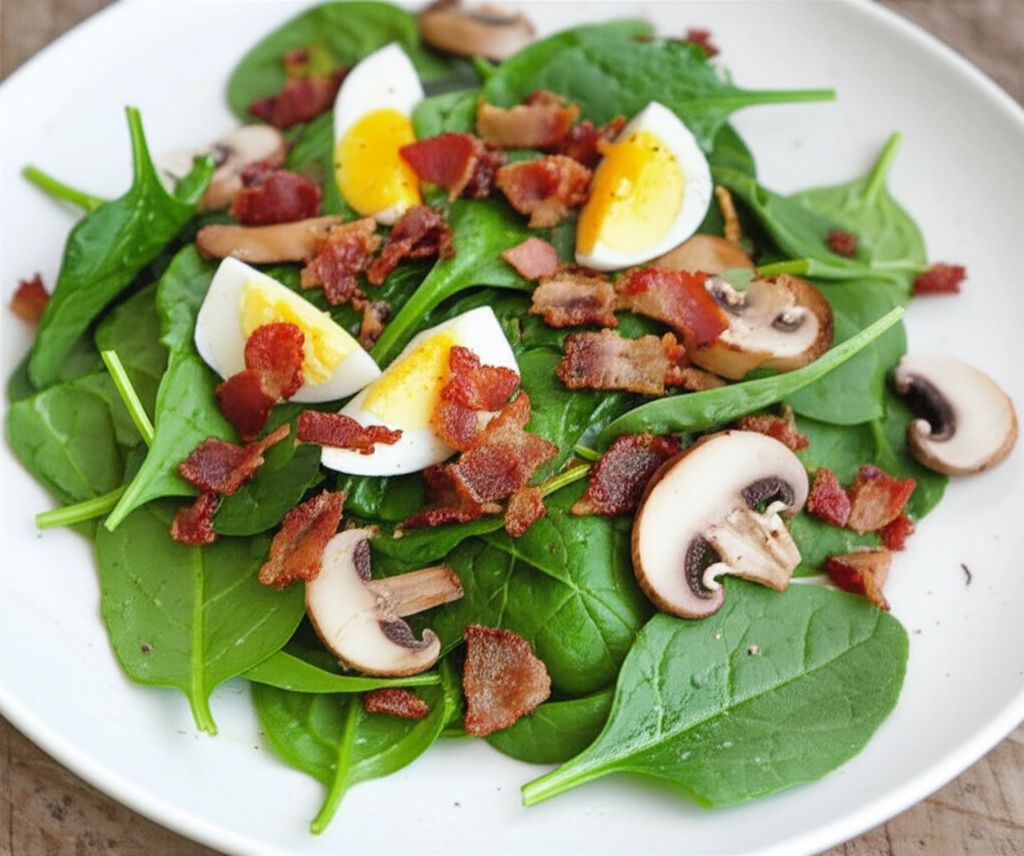 Spinach and Mushroom Salad
