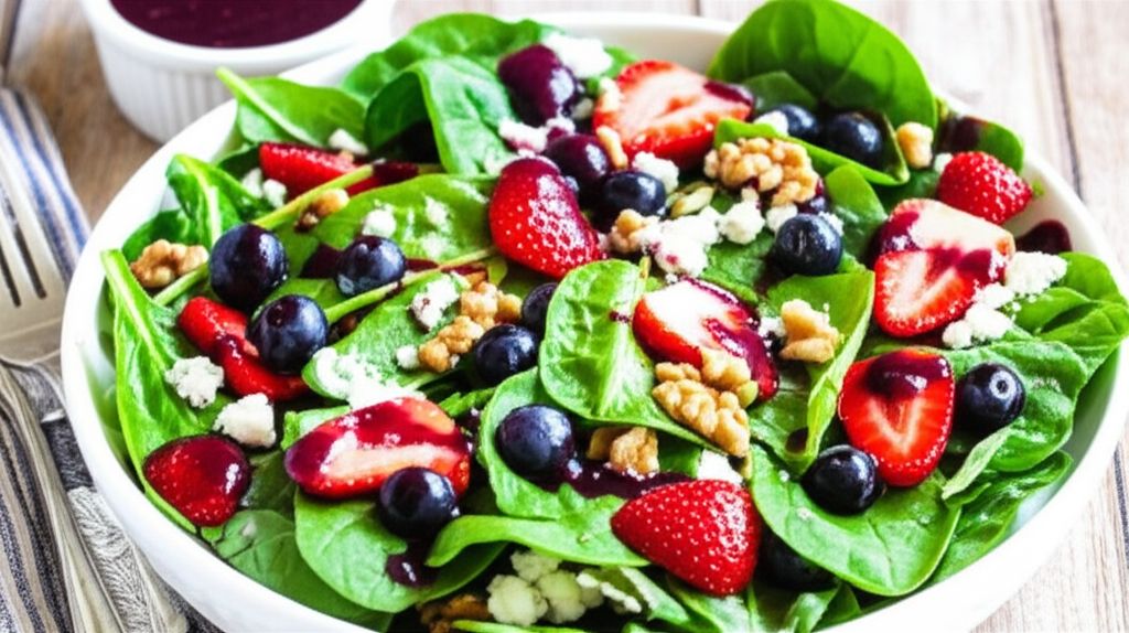Spring Salad with Blueberry Balsamic Dressing