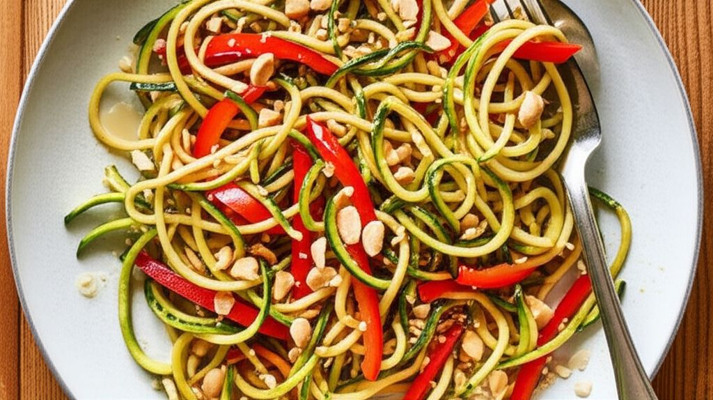 Sticky Peanut Zoodles