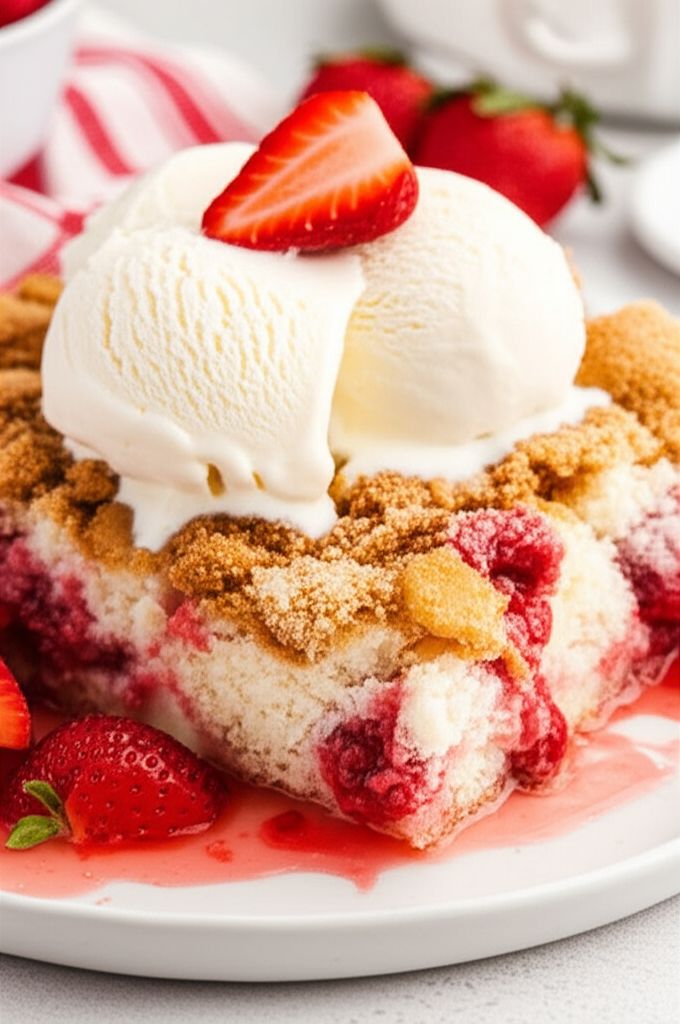 Strawberry Cheesecake Dump Cake