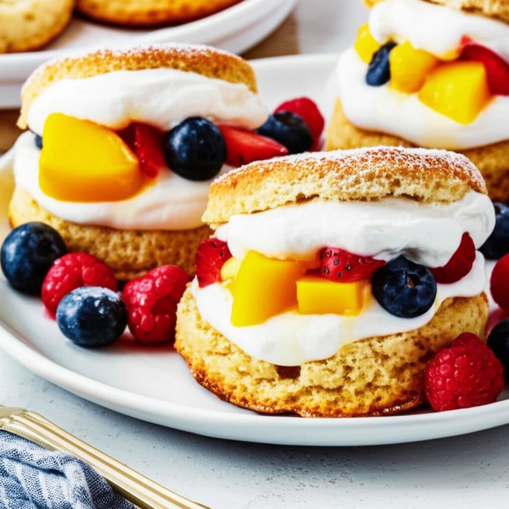 Summery Lime-Mango Shortcakes