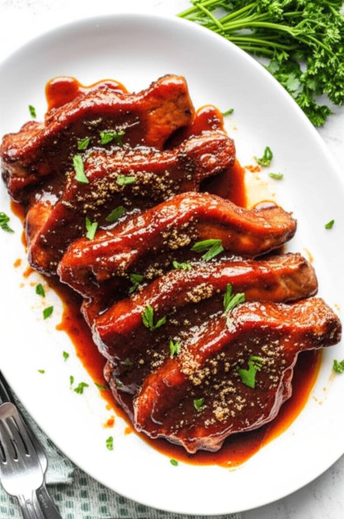 Sweet Simmered Pork Chops