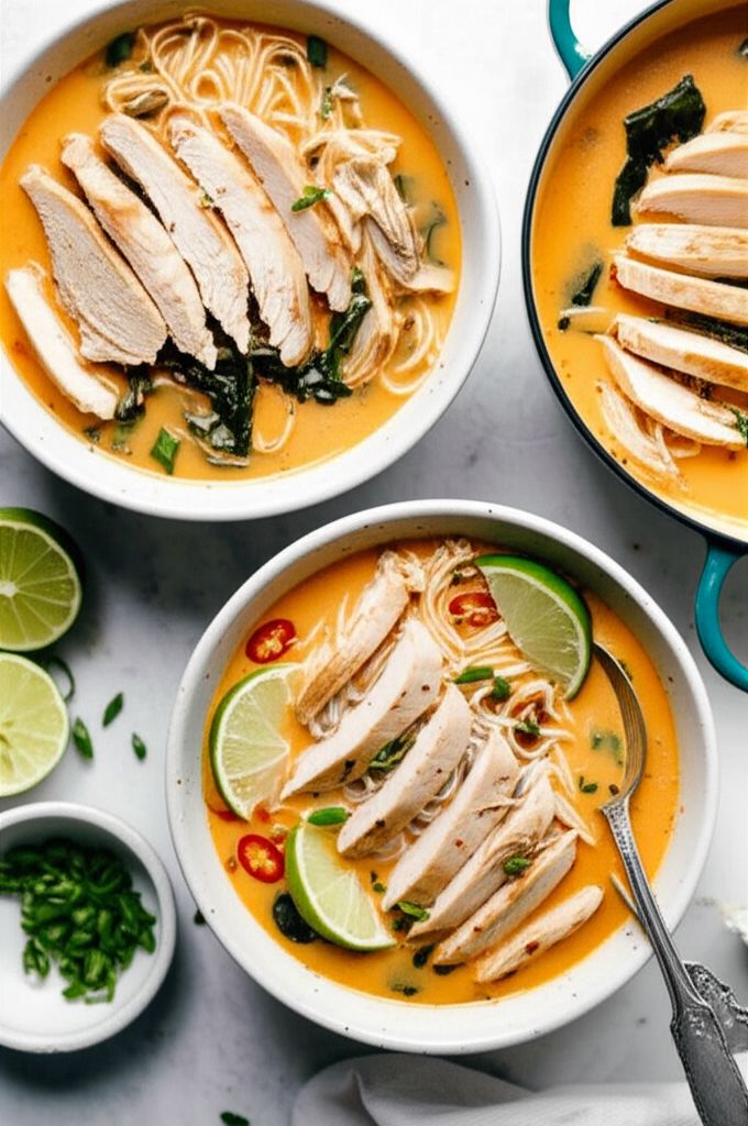 Thai Coconut Chicken Soup (Noodle Bowl)
