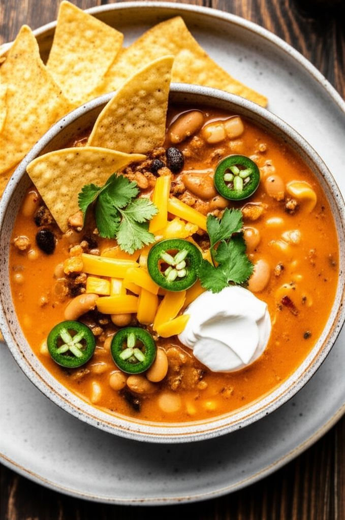 5 Ingredient Cheesy Taco Soup