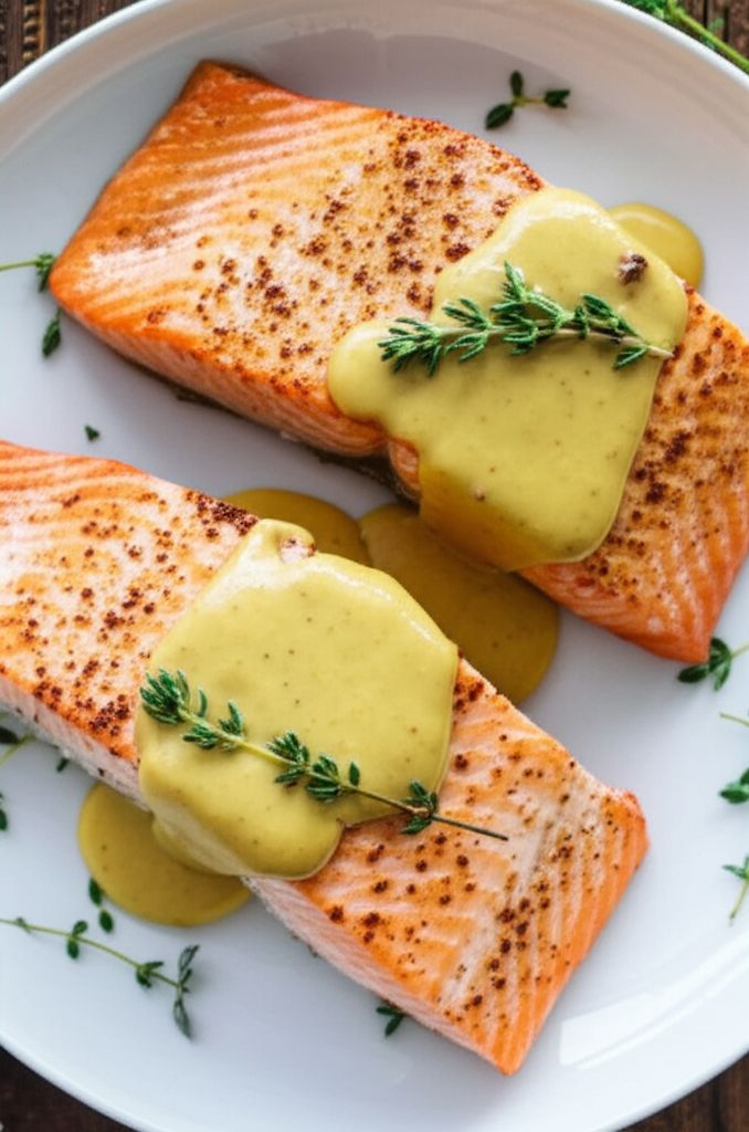 Air Fryer Honey Mustard Salmon