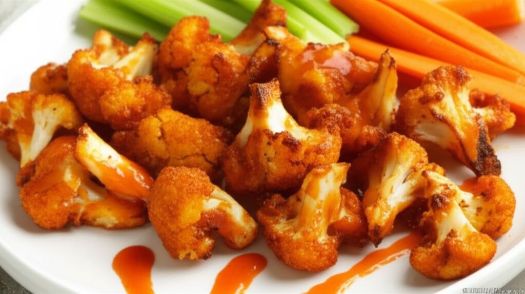 Air Fryer Vegan Buffalo Cauliflower