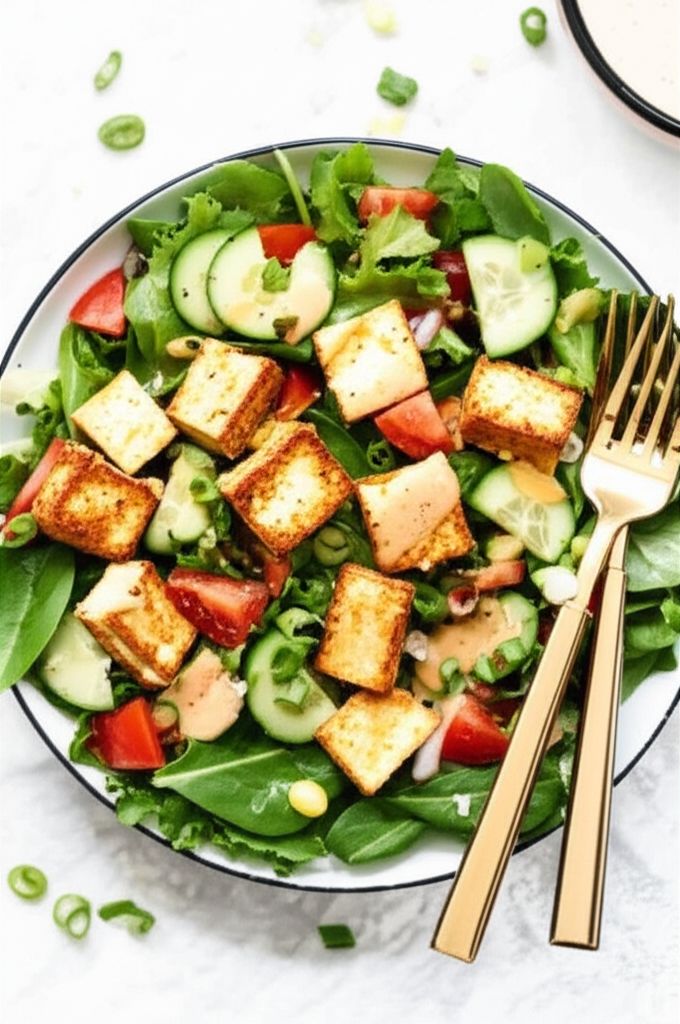 Amazing Crunchy Tofu Salad
