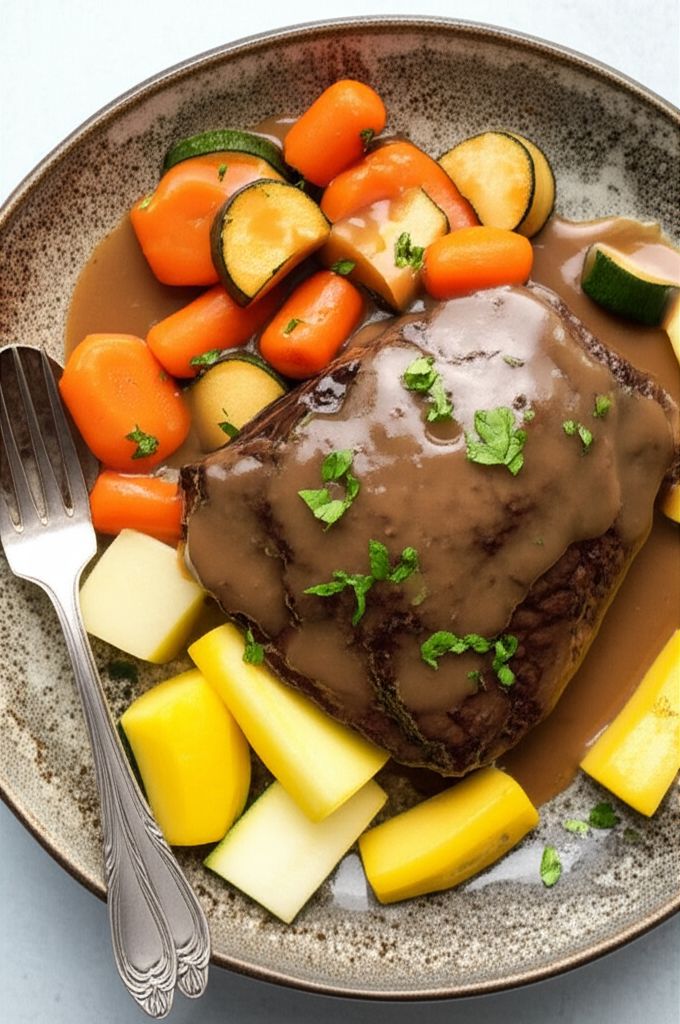 Awesome Slow Cooker Pot Roast Plus Extras Recipe