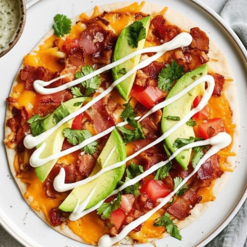 Bacon, Tomato, and Avocado Flatbread