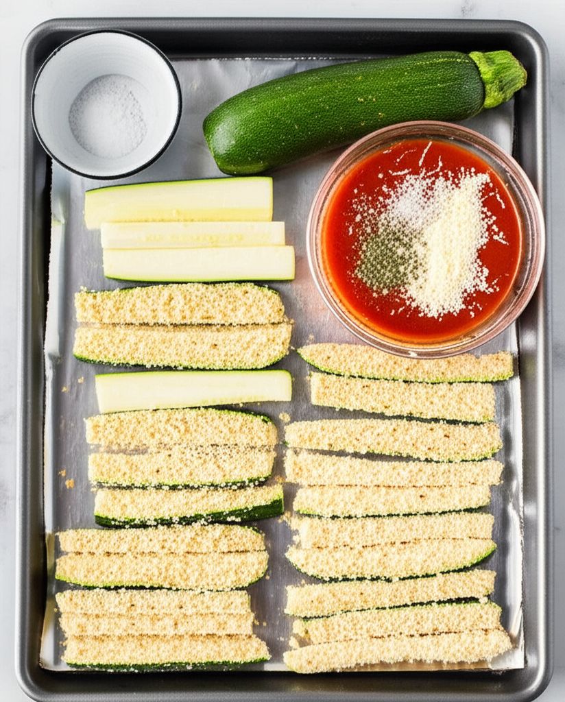 Baked Panko-Breaded Zucchini Fries