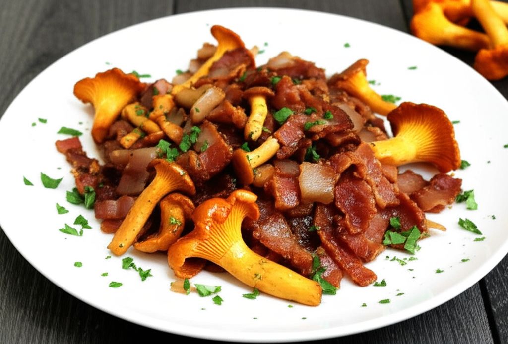 Bavarian Chanterelle Mushrooms with Bacon