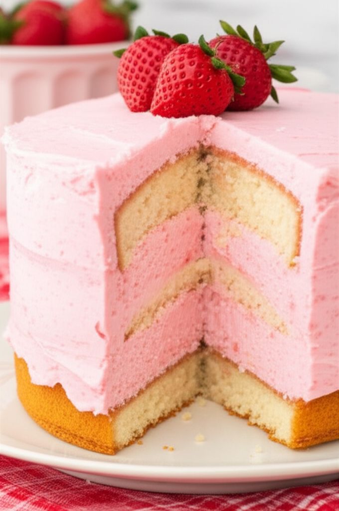 Best Strawberry Cake from Scratch