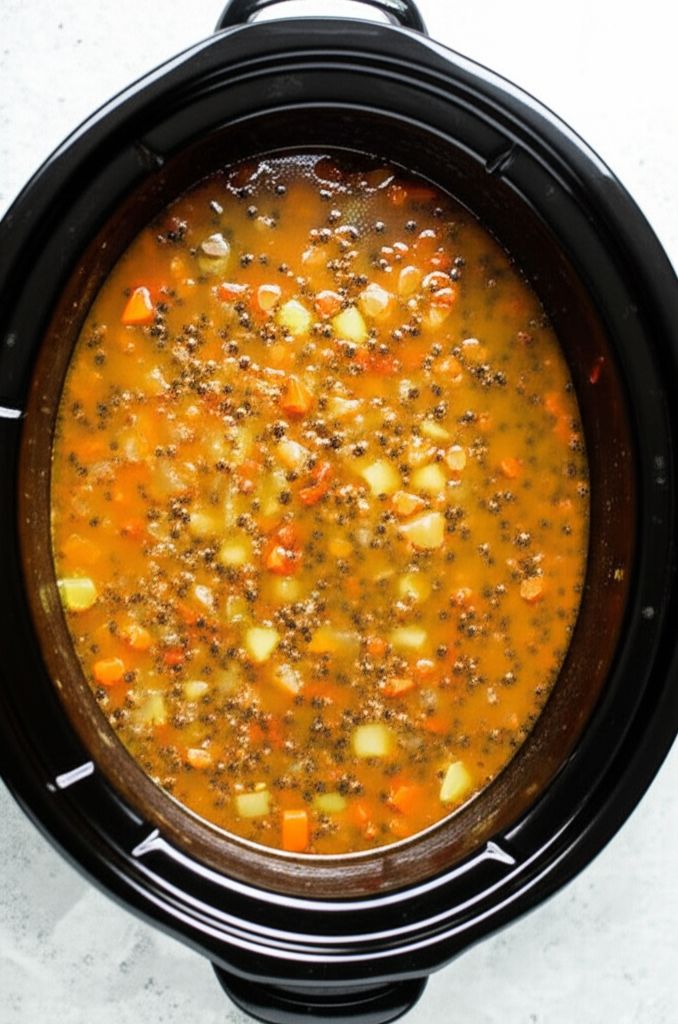 Black Lentil Veggie Soup