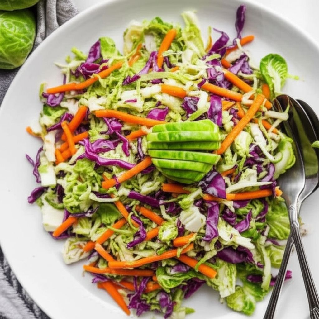 Brussels Sprout Slaw with Cranberries