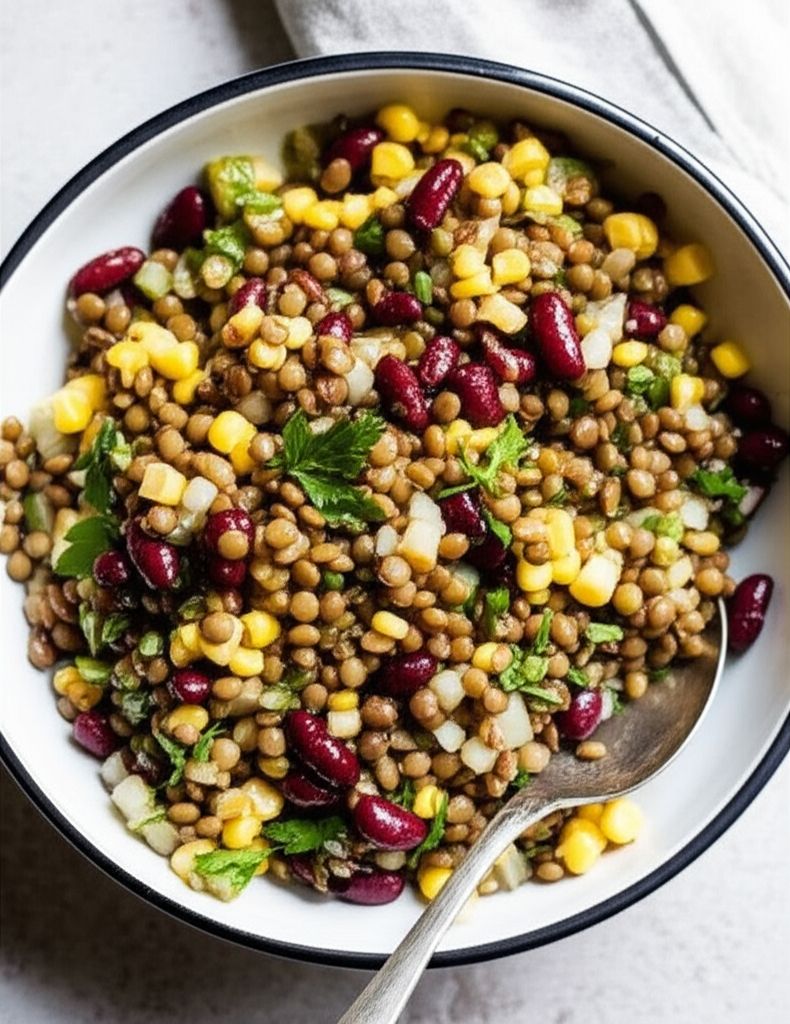Cheap and Easy Lentil Salad