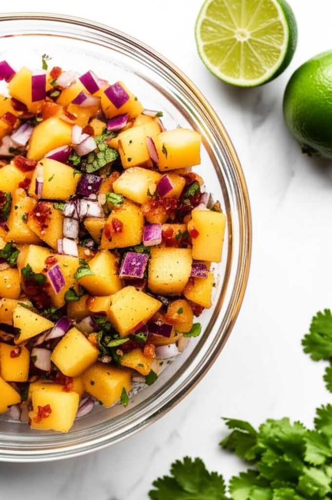 Chipotle Peach Salsa with Cilantro