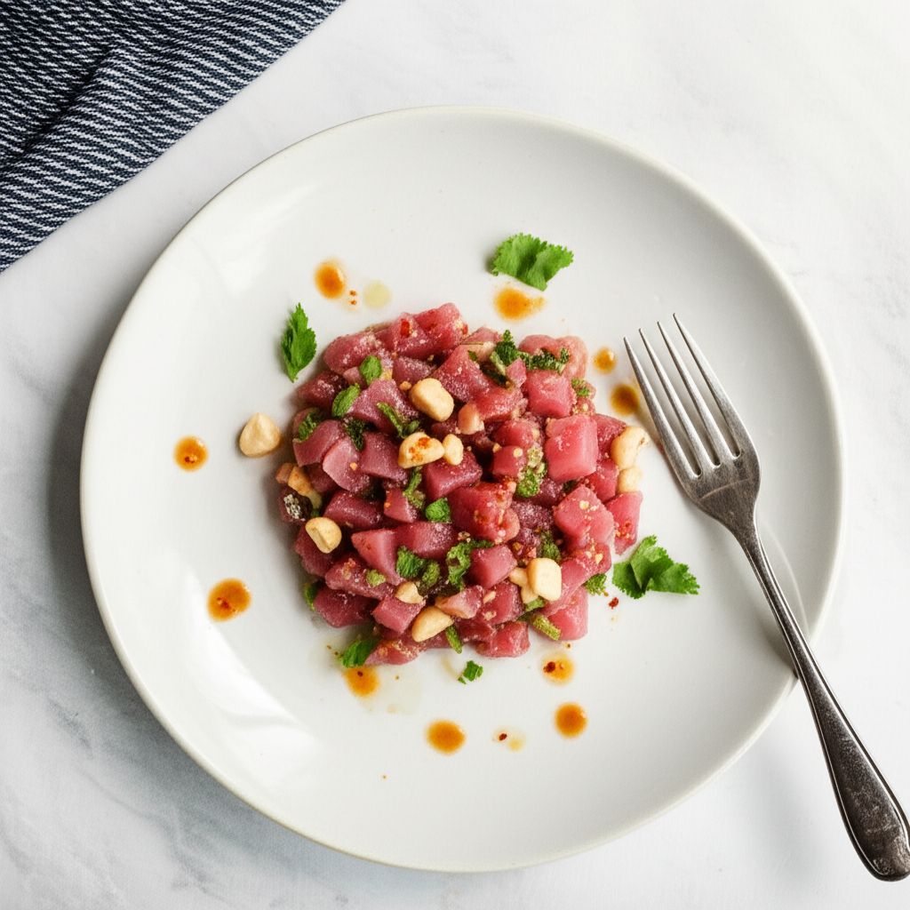 Coconut Cashew Tuna Tartare