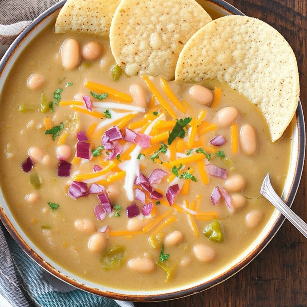 Creamy White Bean and Green Chile Soup