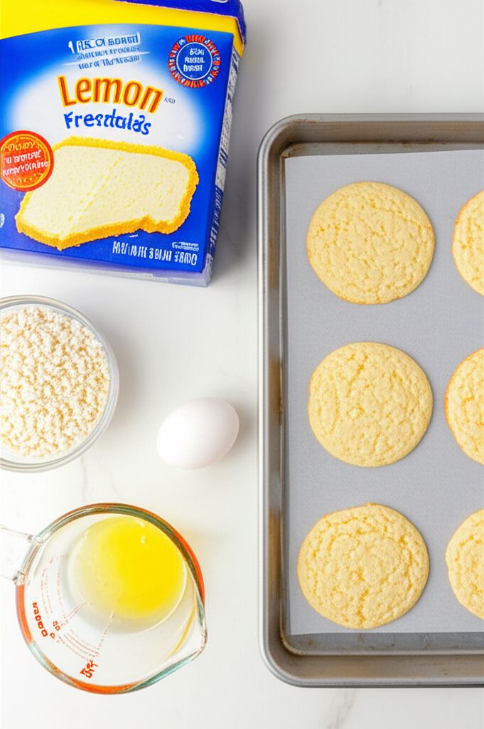 Crisp Lemon Cake Mix Cookies