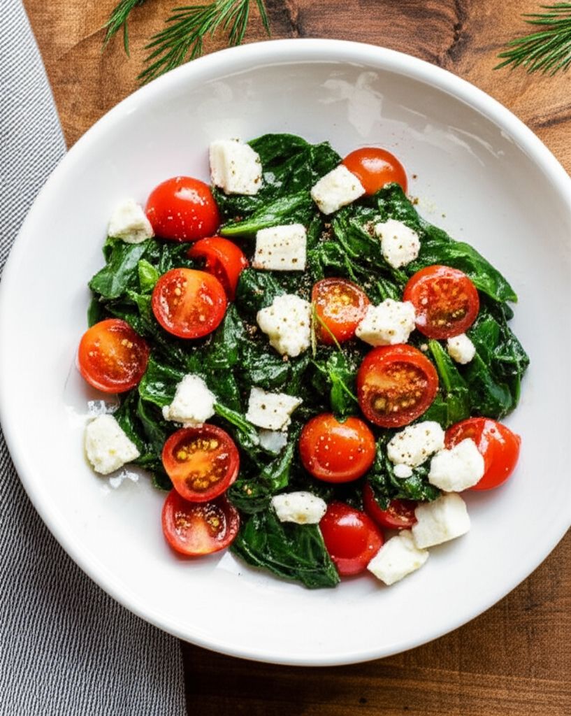 Easy Chard with Feta and Cherry Tomatoes