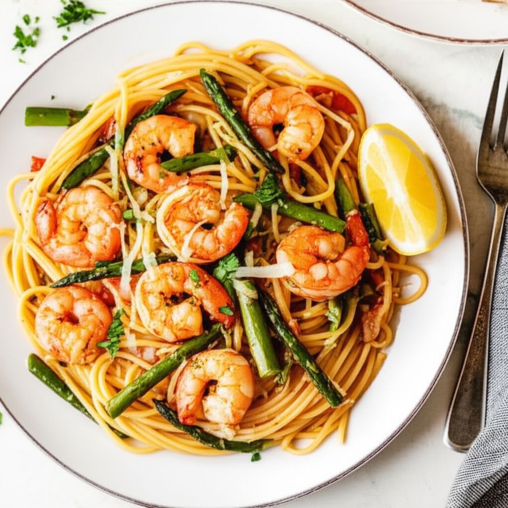 Easy Garlic-Shrimp Pasta