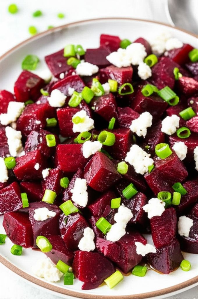 Easy Roasted Beet Salad with Goat Cheese