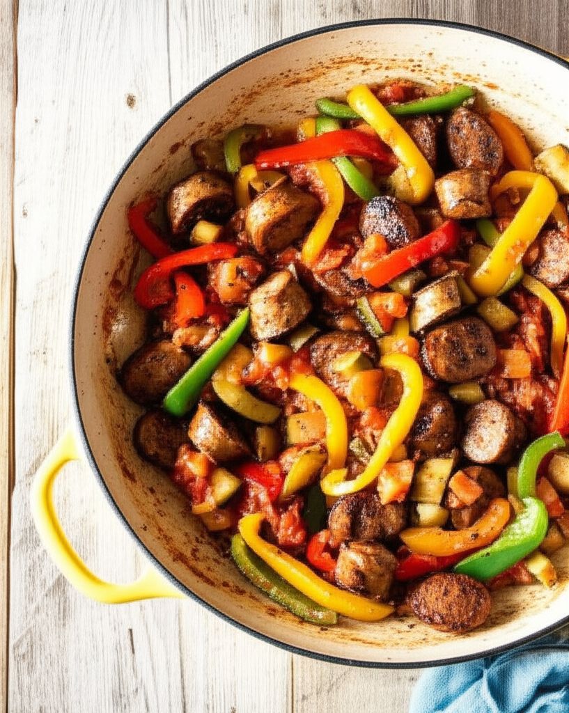 Easy Skillet Sausage and Vegetables