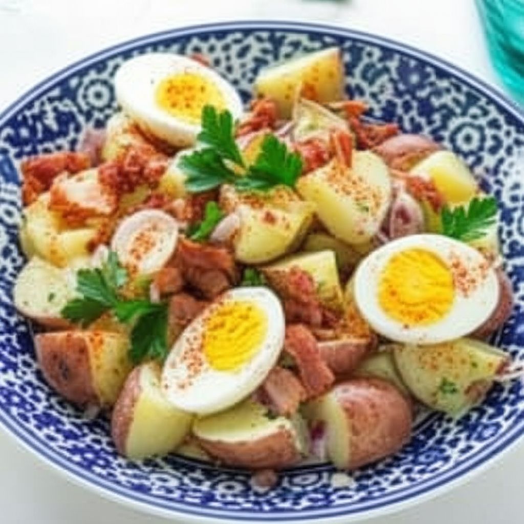 English Pub Potato Salad With Cucumber and Bacon
