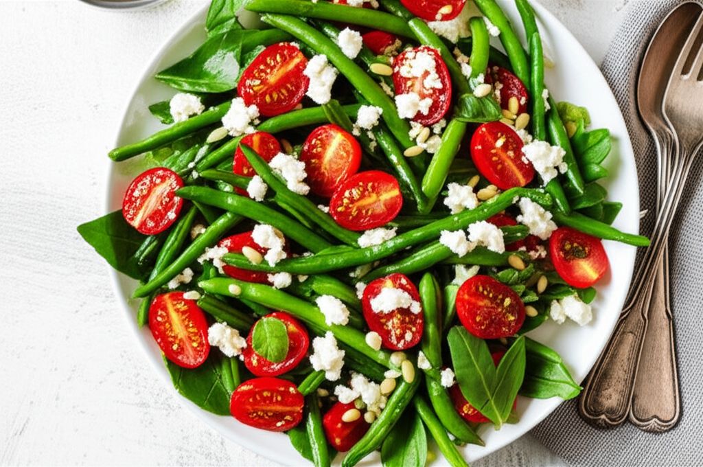 Feta and Slow-Roasted Tomato Salad with French Green Beans