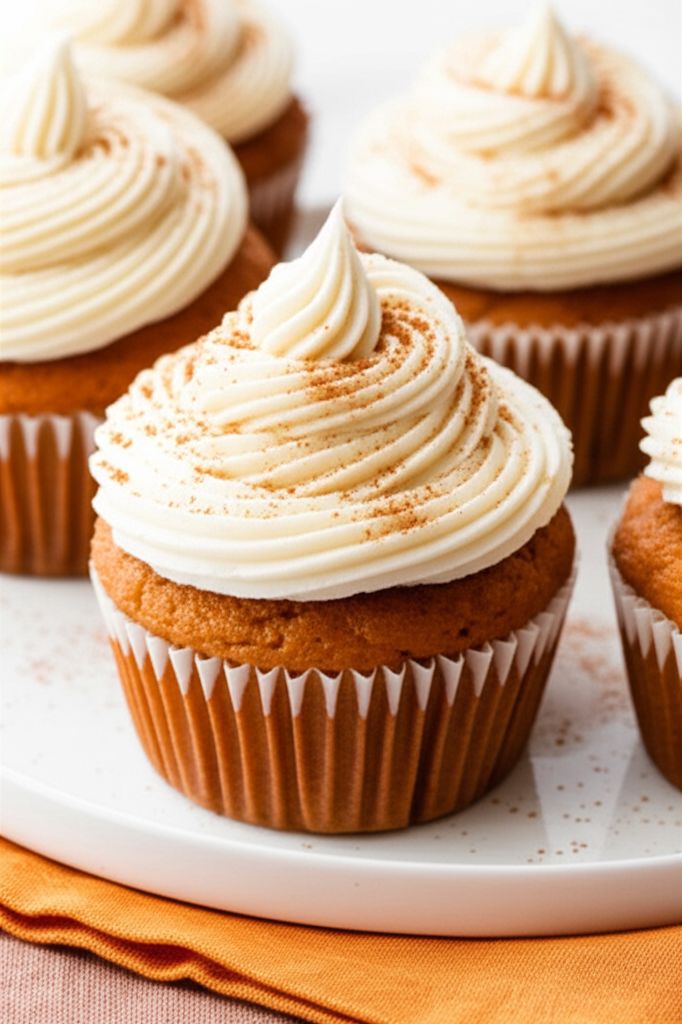 Fluffy Pumpkin Spiced Cupcakes