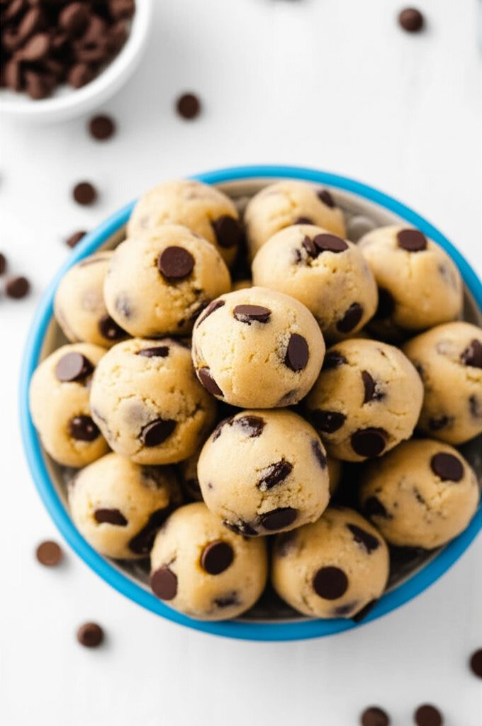 Frozen Chocolate Chip Cookie Dough Balls