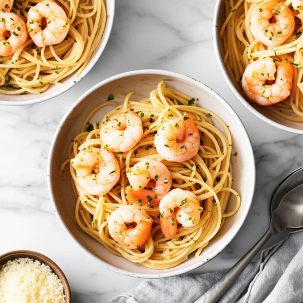 Garlic Shrimp Linguine