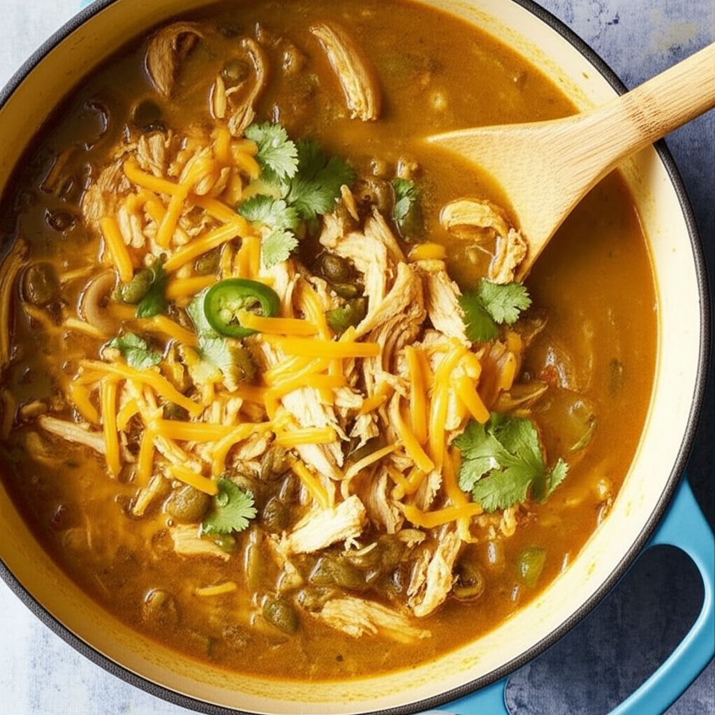 Green Chile Chicken and Rice Soup