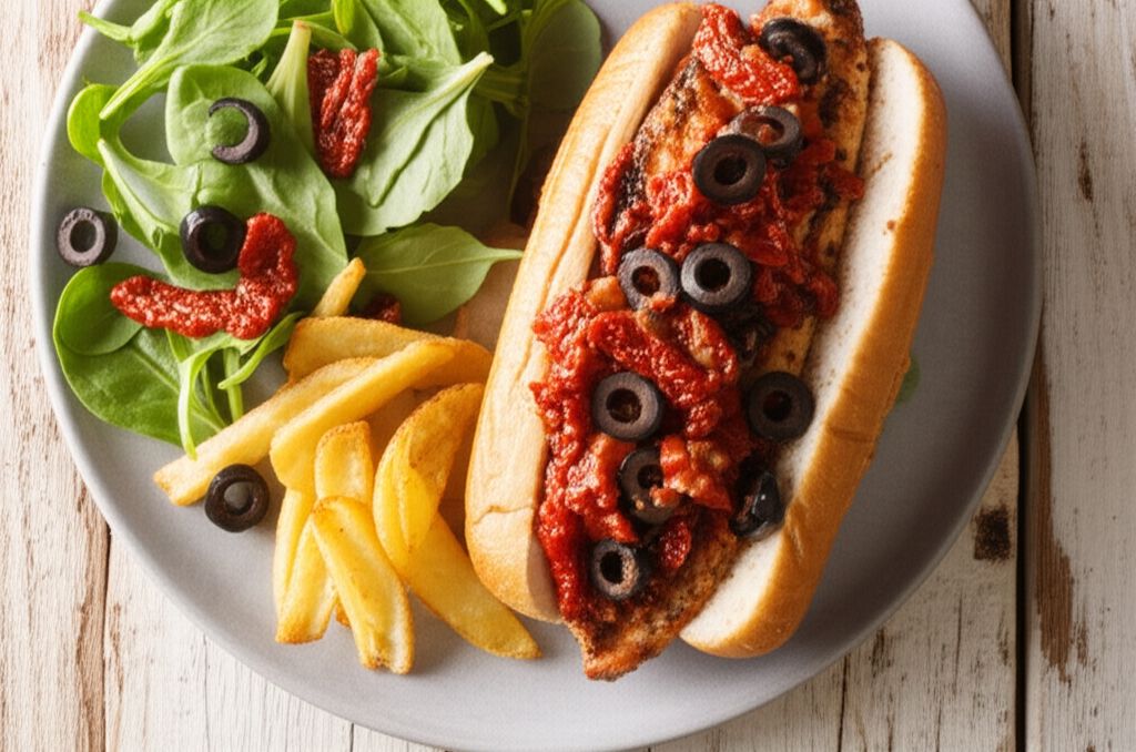 Grilled Chicken and Sun-Dried Tomato Subs