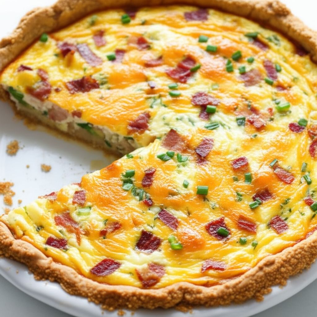 Hash Brown Crust Bacon Quiche