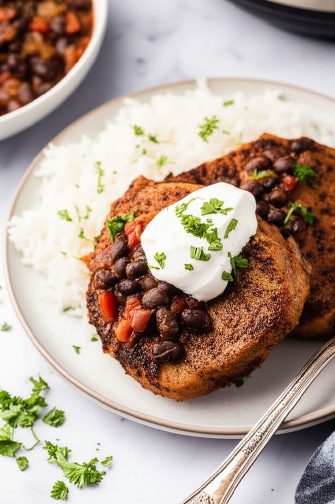 Instant Pot Black Bean Pork Chops