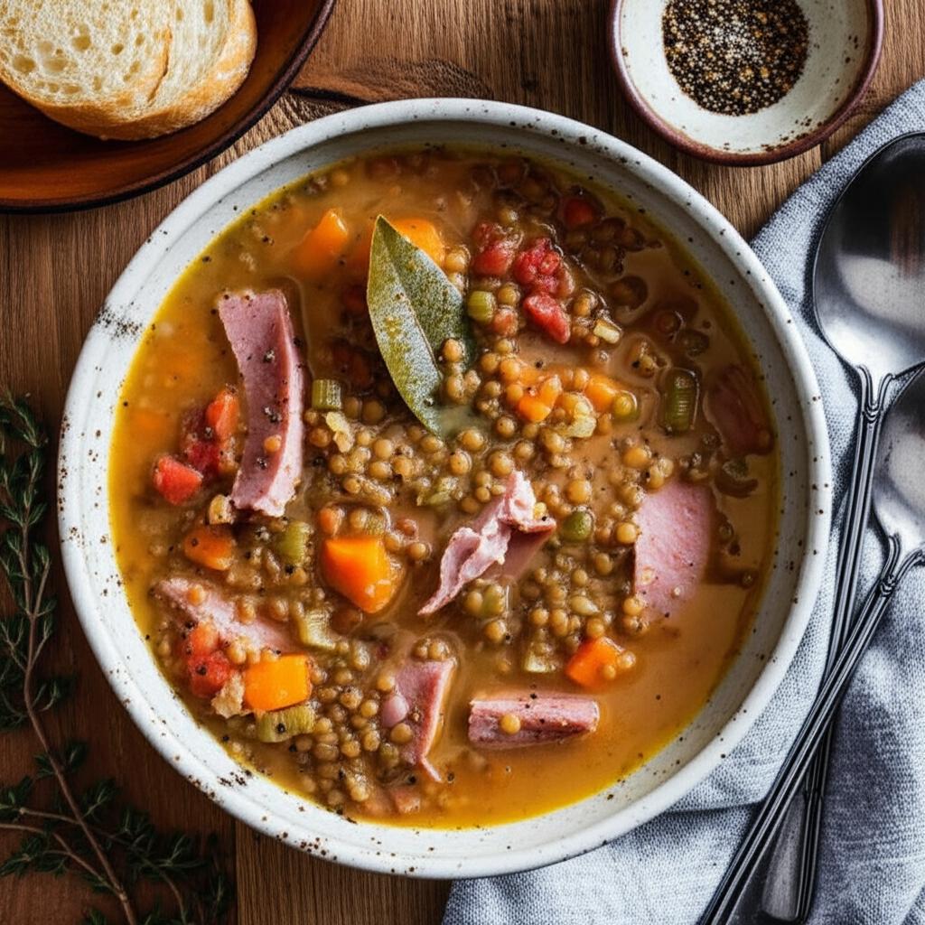 Jana's Pressure Cooker Lentil Ham Soup