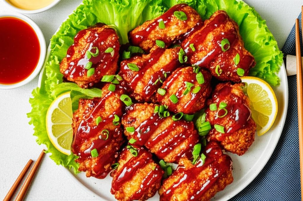 Karaage (Japanese Fried Chicken) with Honey Mayoster Sauce