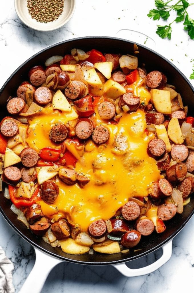 Kielbasa Sausage with Apples and Onions