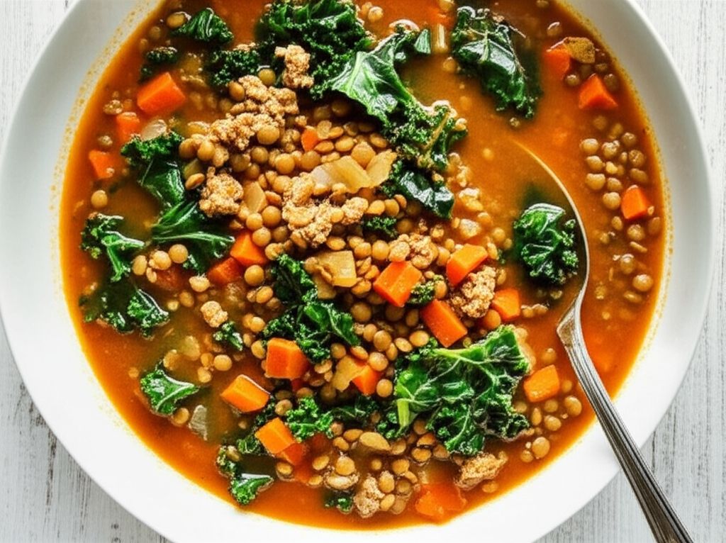 Lentil, Kale, and Sausage Soup