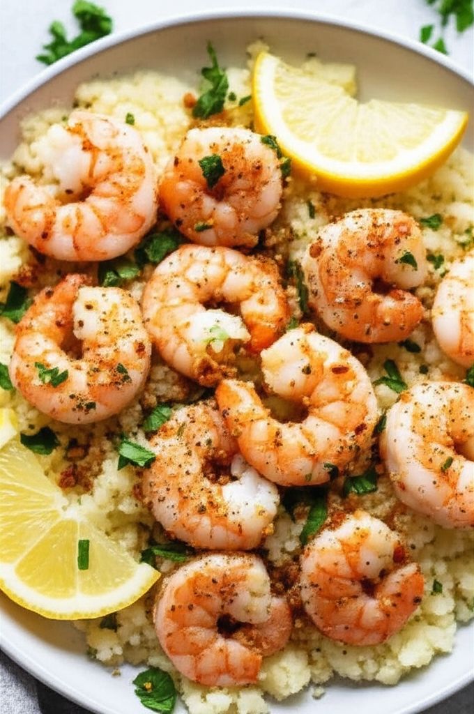 Lighter Baked Shrimp Scampi