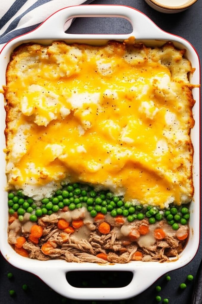 Low-Carb Cauliflower and Pulled Pork Shepherd's Pie