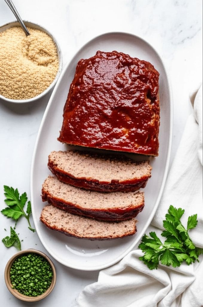 Low-Fat Slow Cooker Glazed Meatloaf