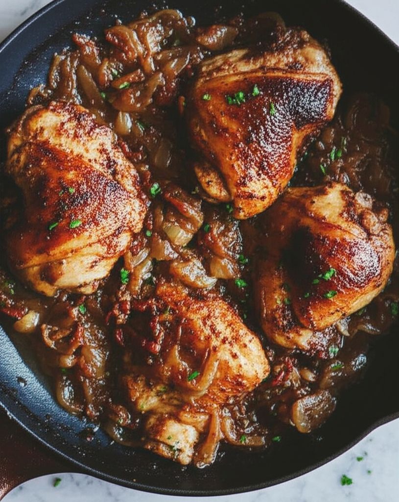 Onion Chicken in Balsamic Sauce