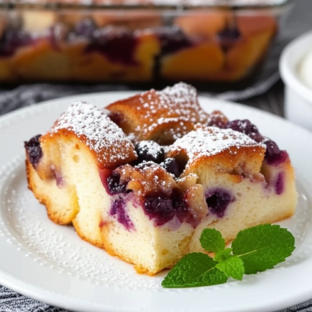 Overnight Blueberry French Toast Casserole
