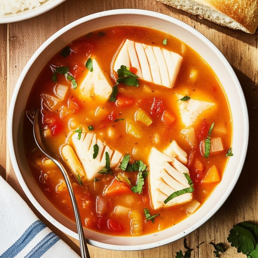 Pam's Poached Fish Soup