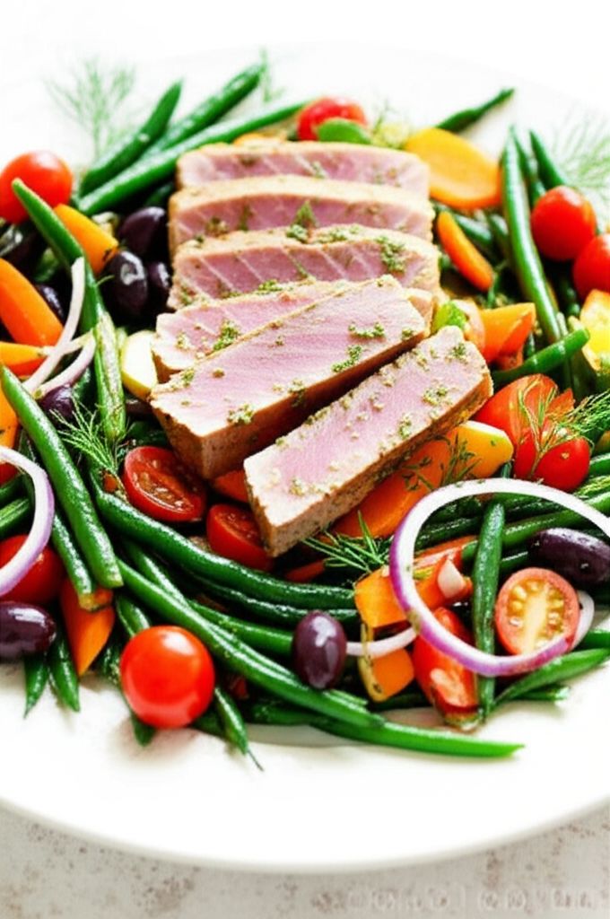 Pan Seared Tuna with Citrus-Herb Vinaigrette
