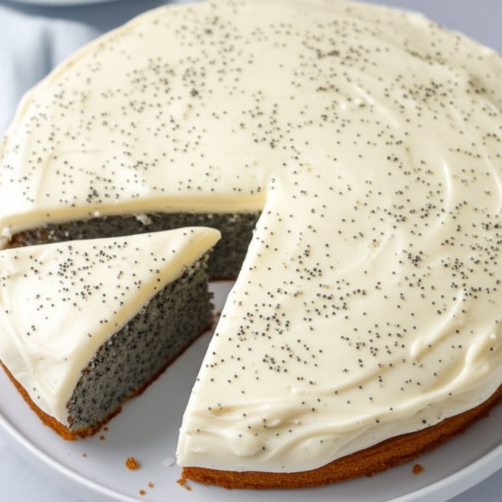 Poppy Seed Cake with Lemon Ermine Frosting