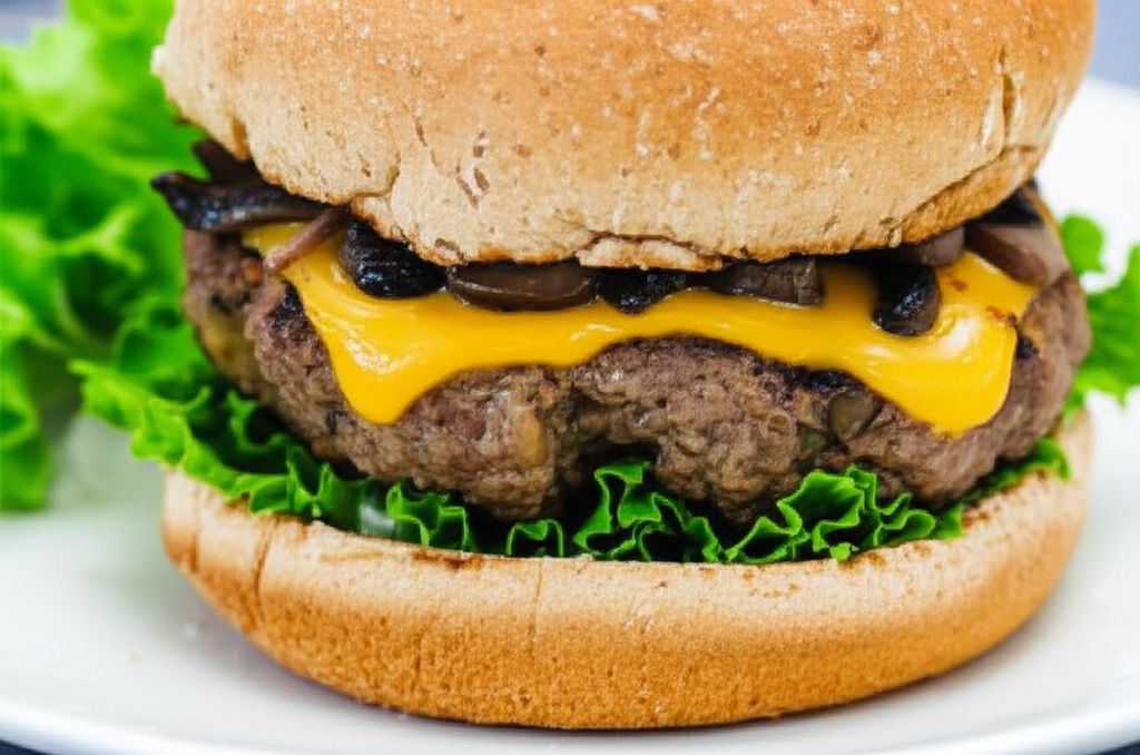 Portobello Bison Burgers